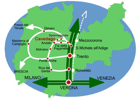 cartina cavedago